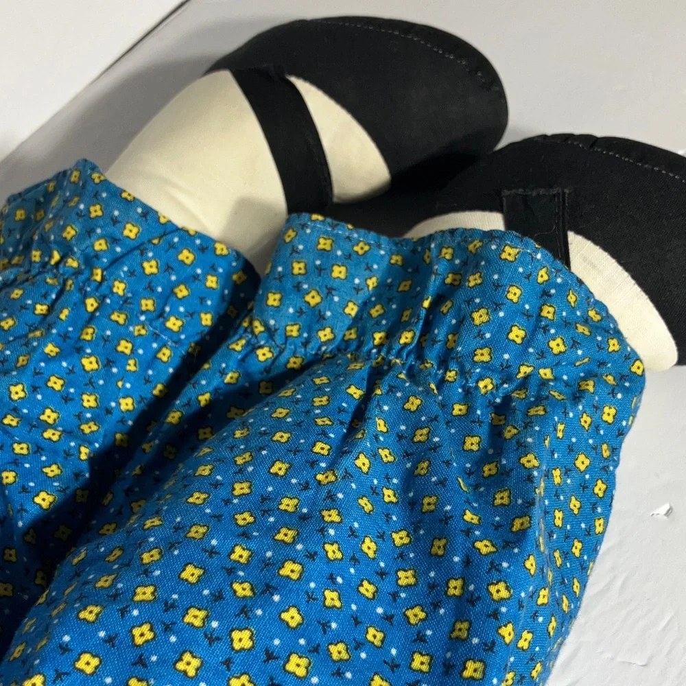 Handmade Patchwork Rag Doll in Blue Outfit